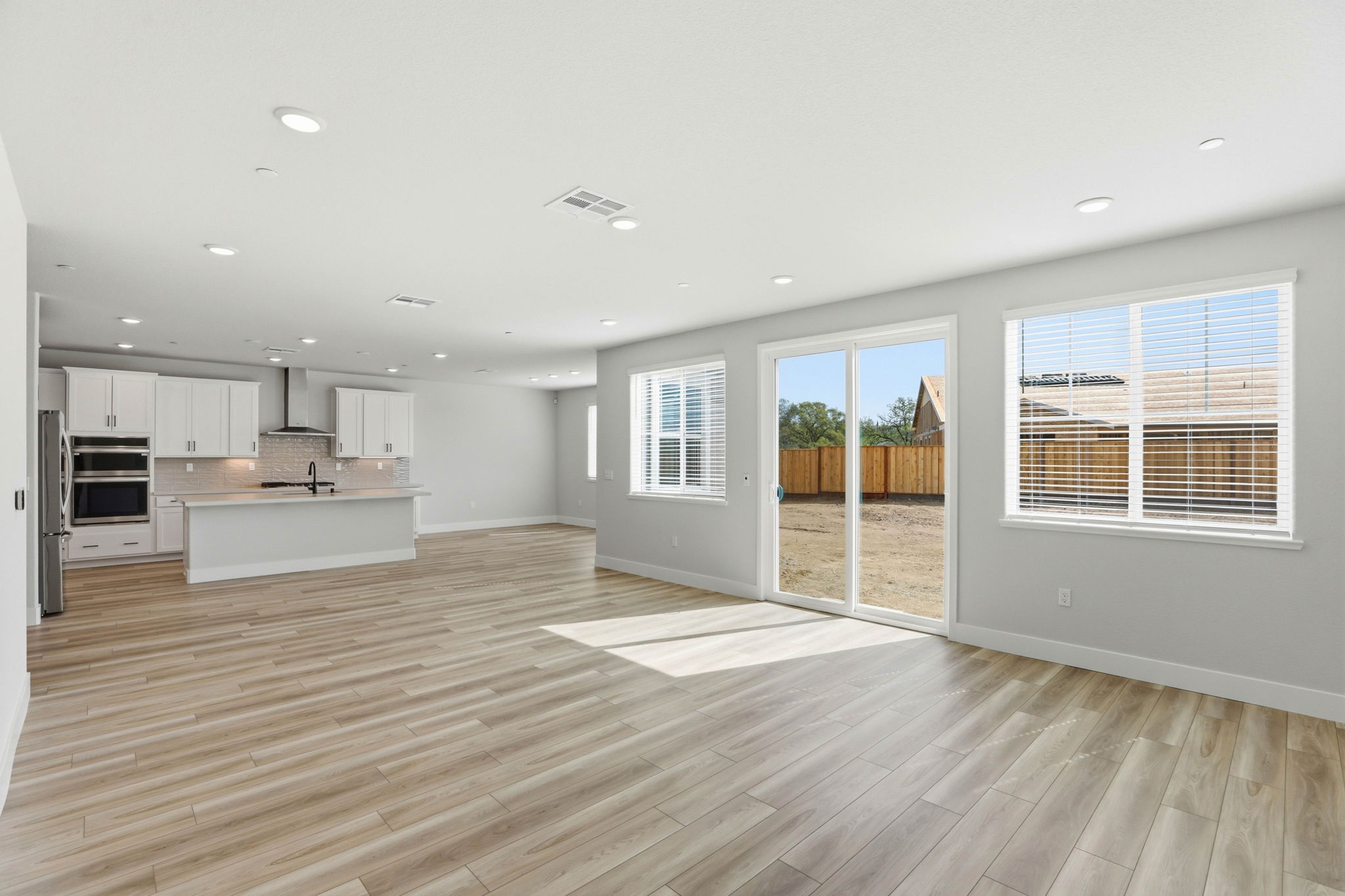 A large empty living room.