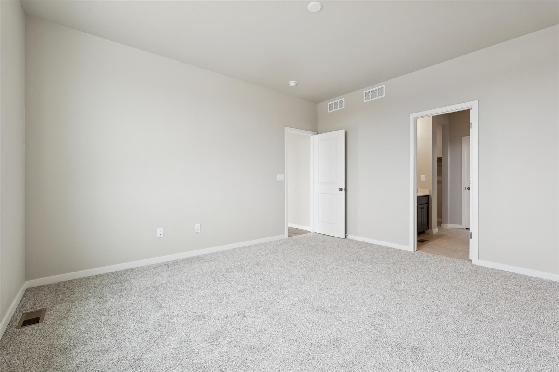 A room with white walls.