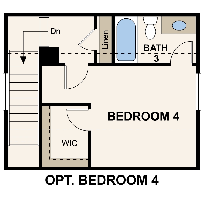 Diagram. Winslow Floorplan, Upper Level Option