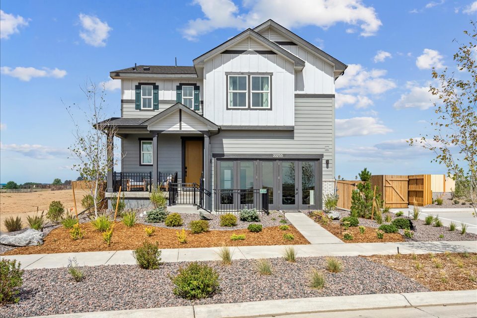 A house with a fence around it.