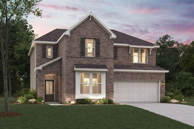 A house with a garage.