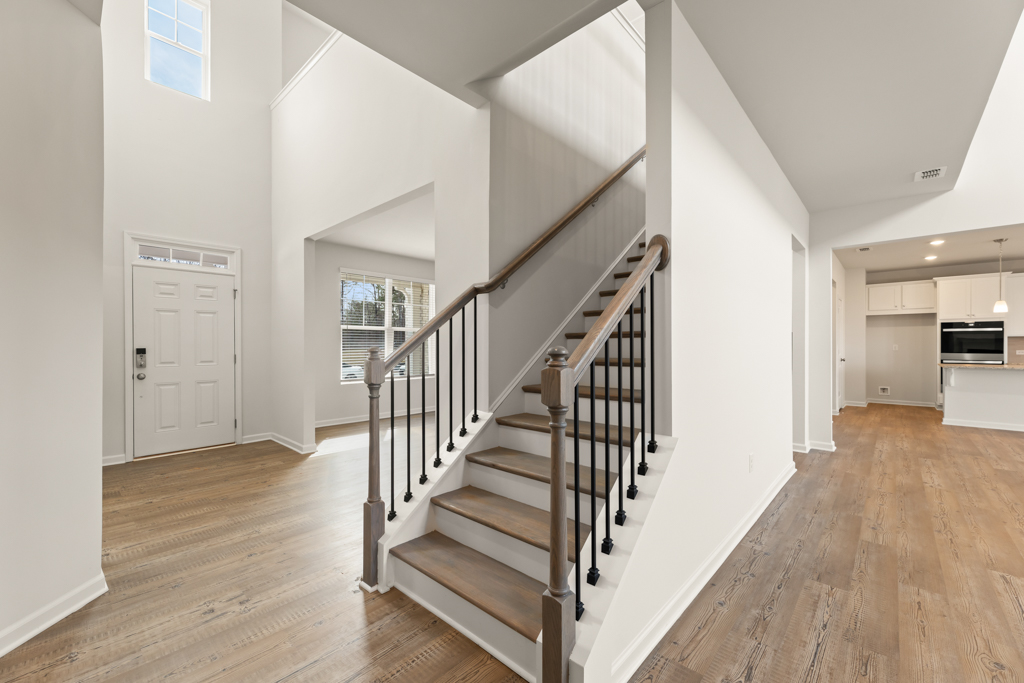 A staircase in a house.