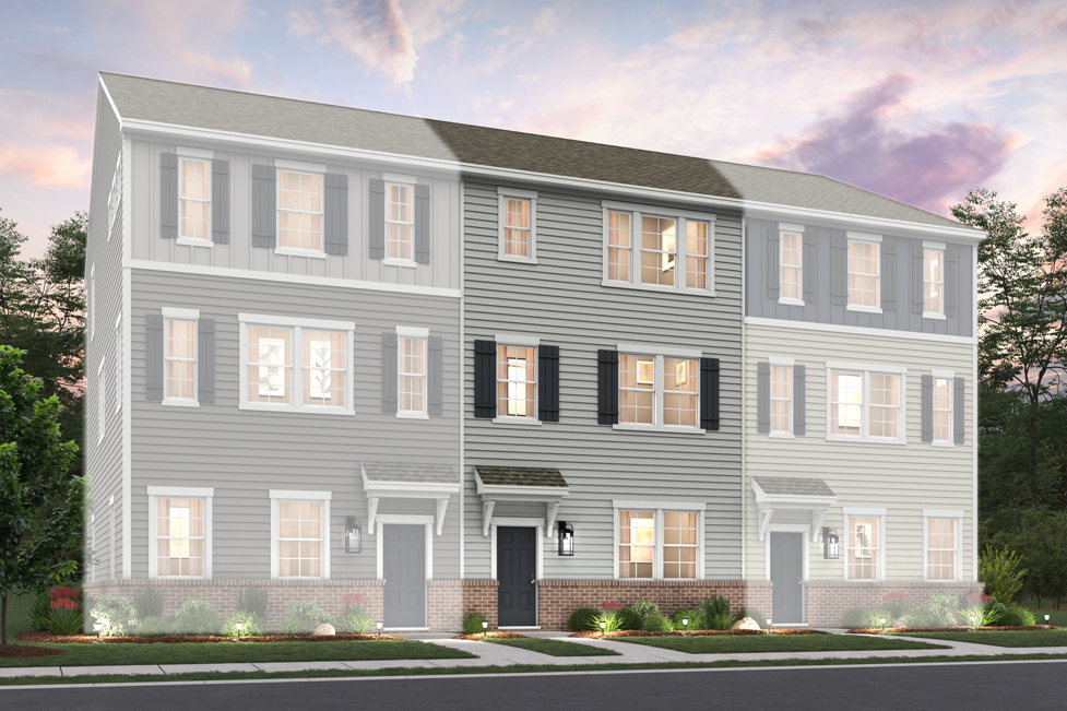 A large grey building.