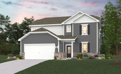 A house with a garage.