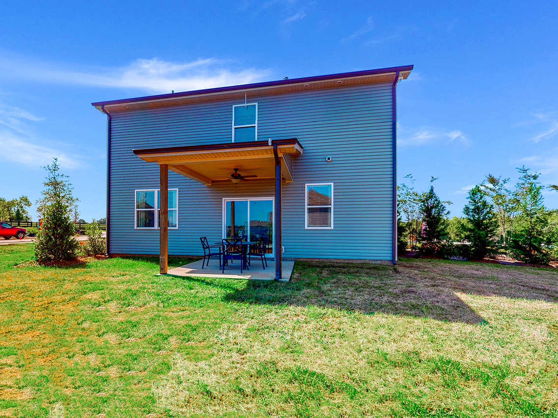 A house with a garage.