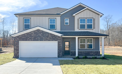 A house with a garage.
