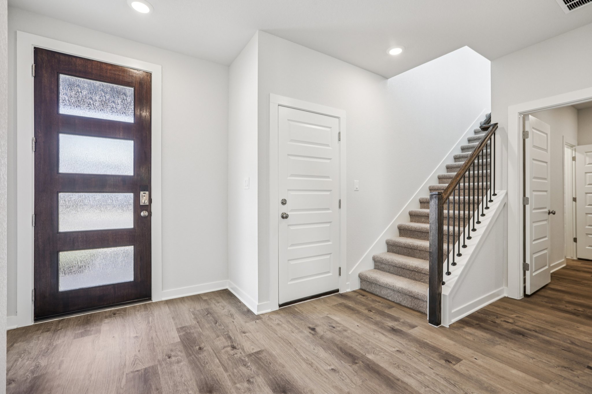 A staircase in a house.