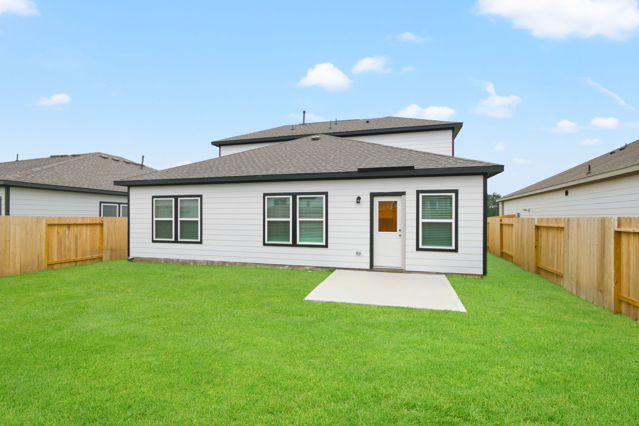 A house with a yard.