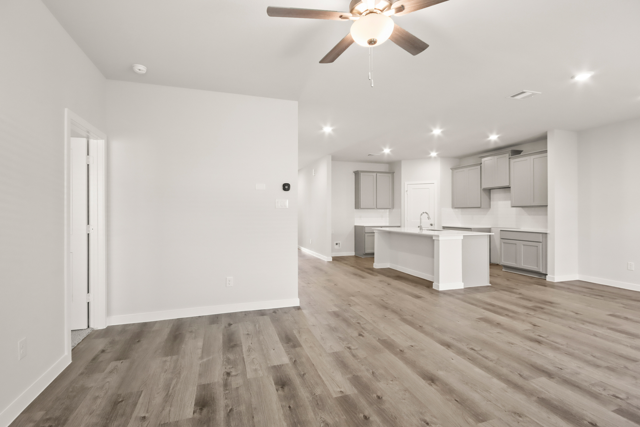 A large empty kitchen.