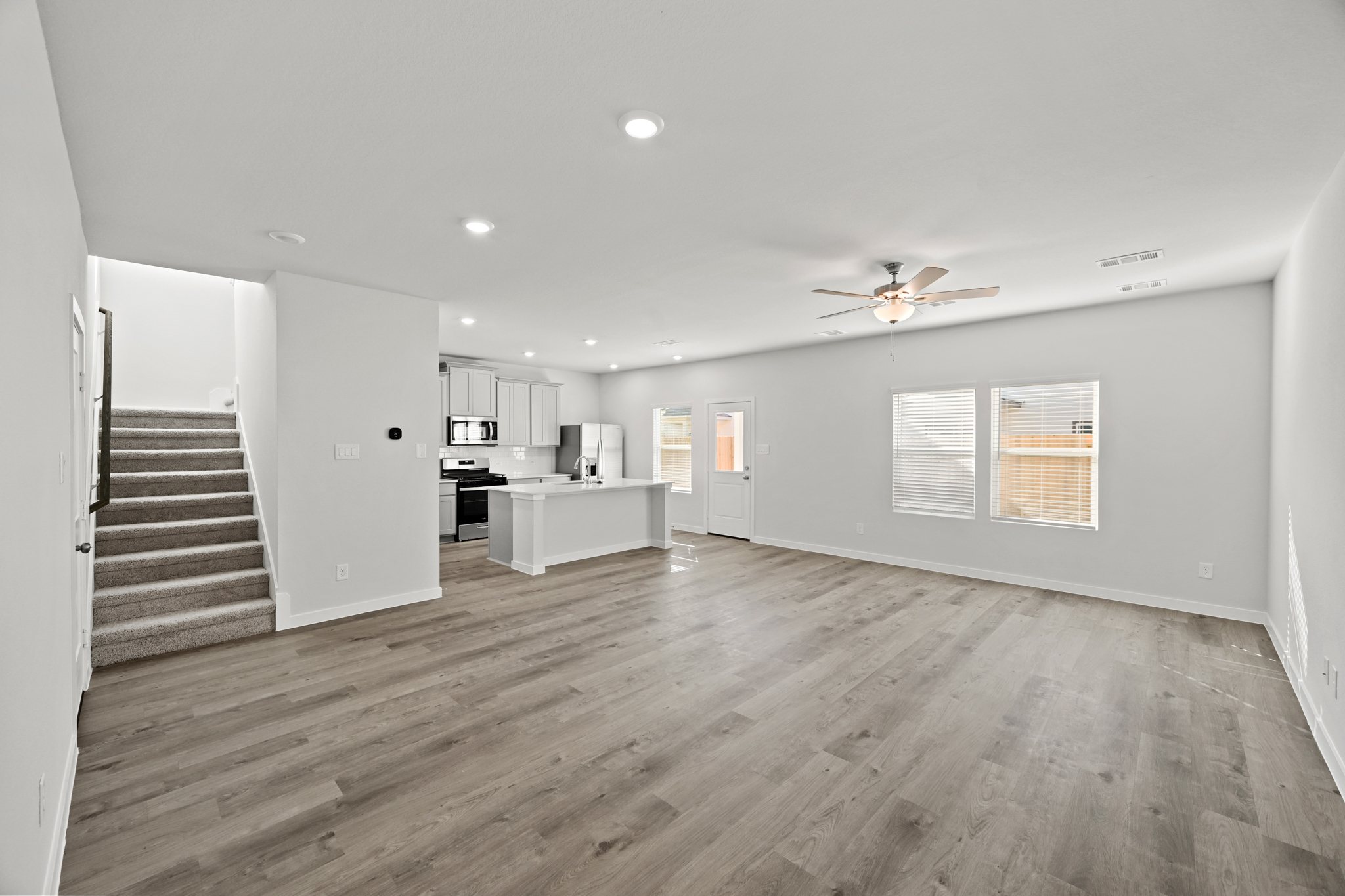 A large empty kitchen.