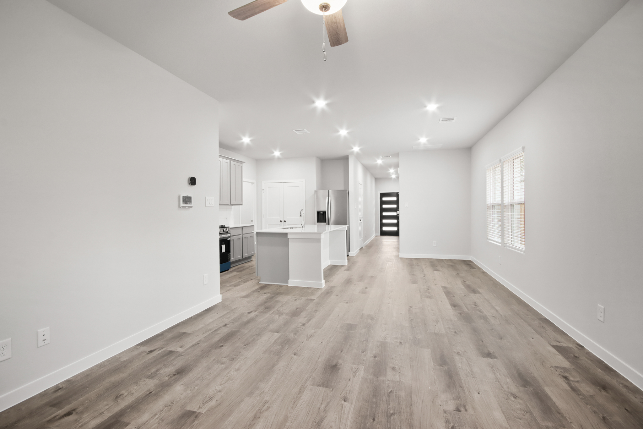A large empty kitchen.