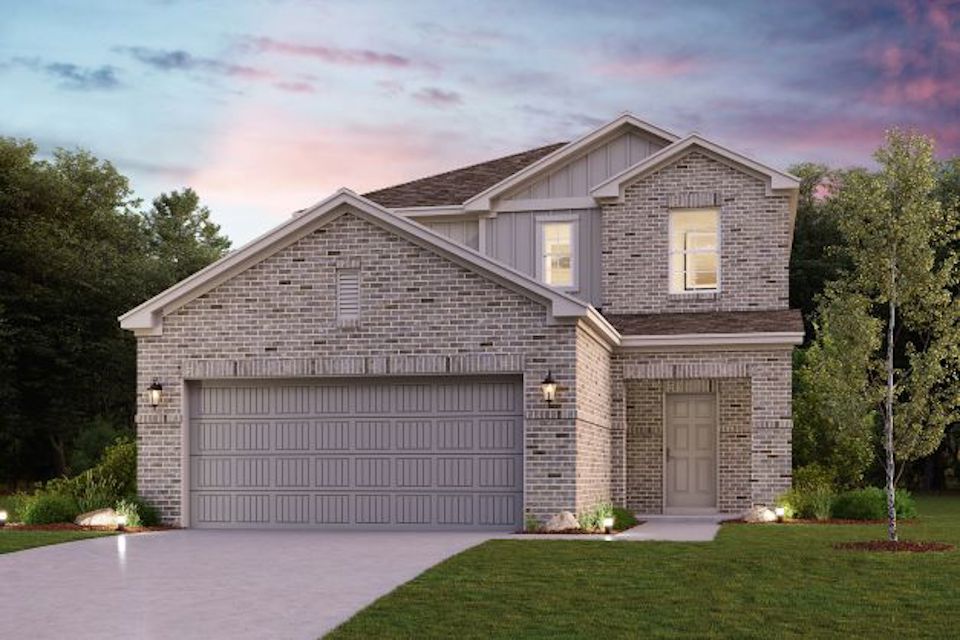 A house with a driveway.