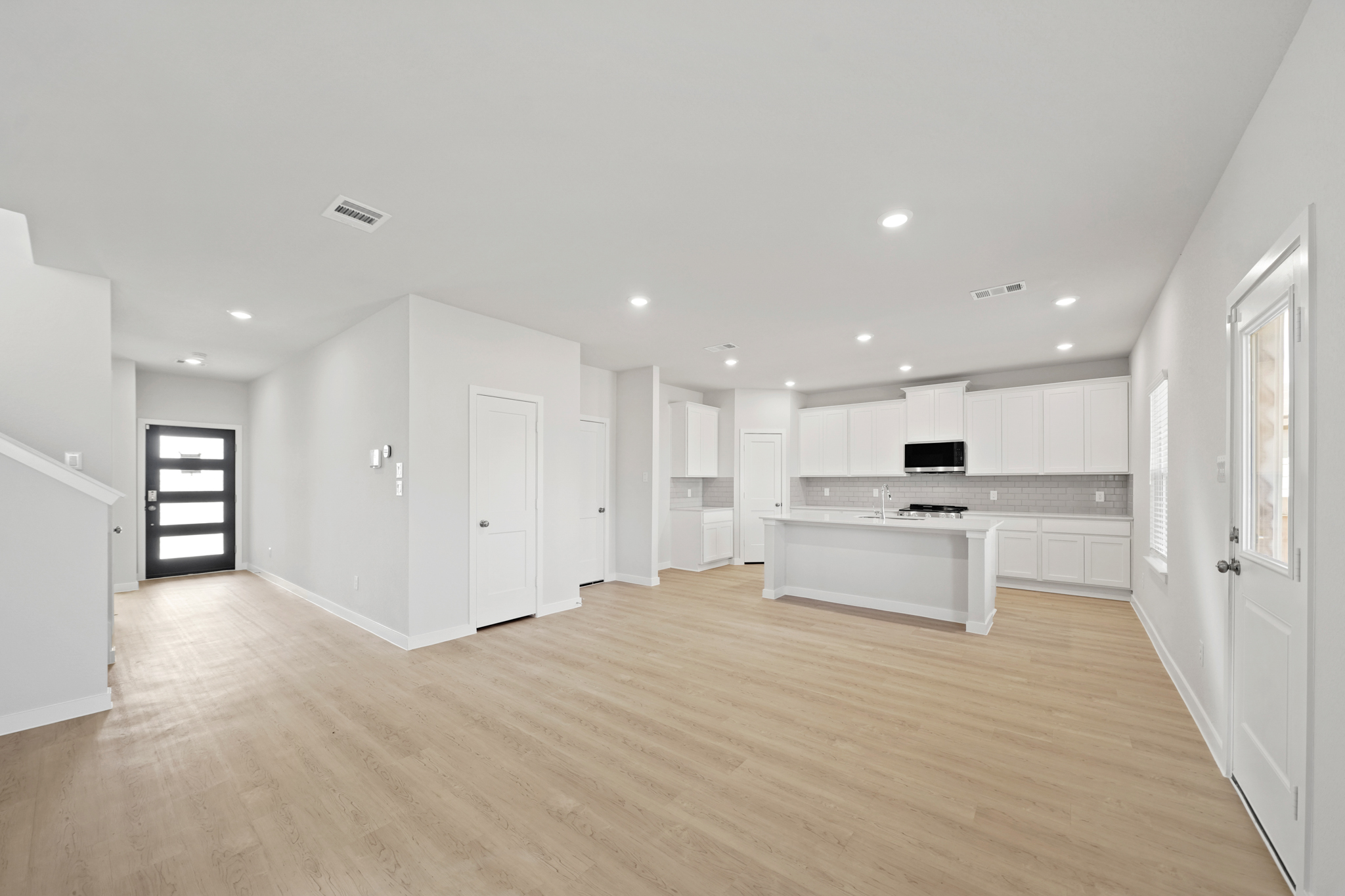 A large empty kitchen.