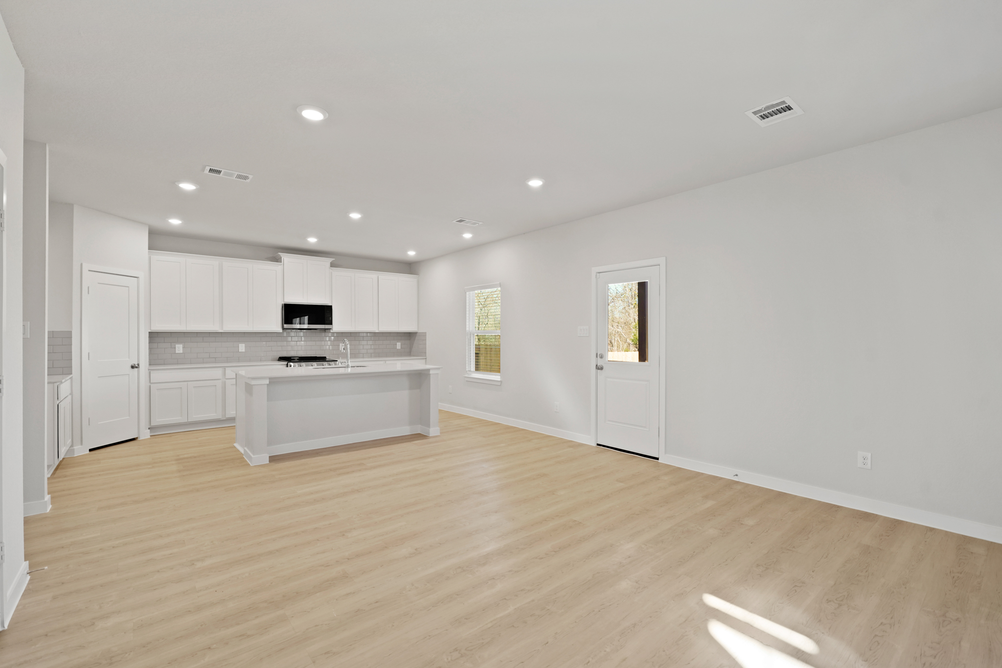 A large empty kitchen.