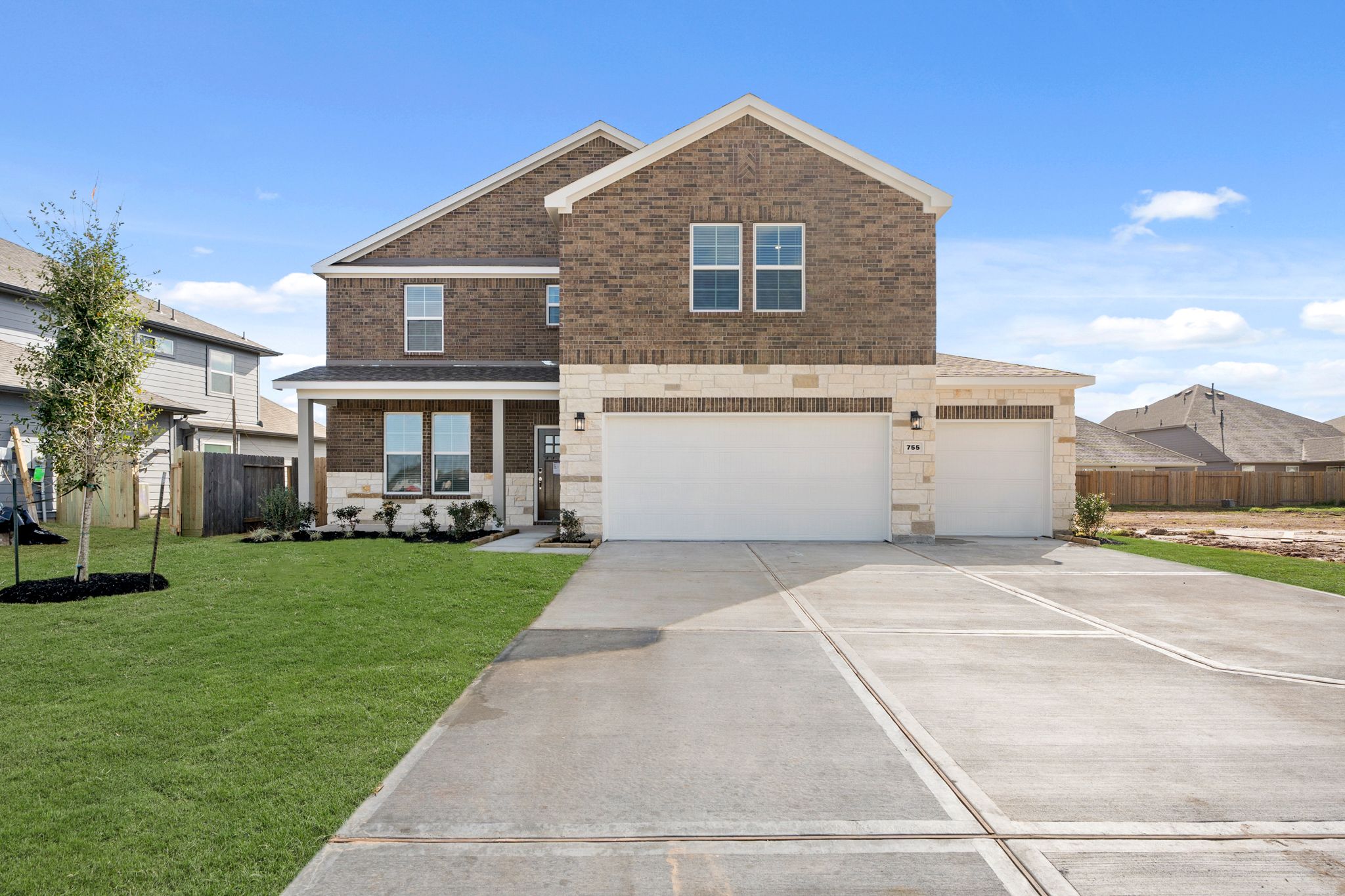A building with a driveway.