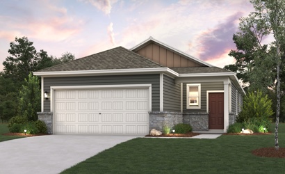 A house with a garage.