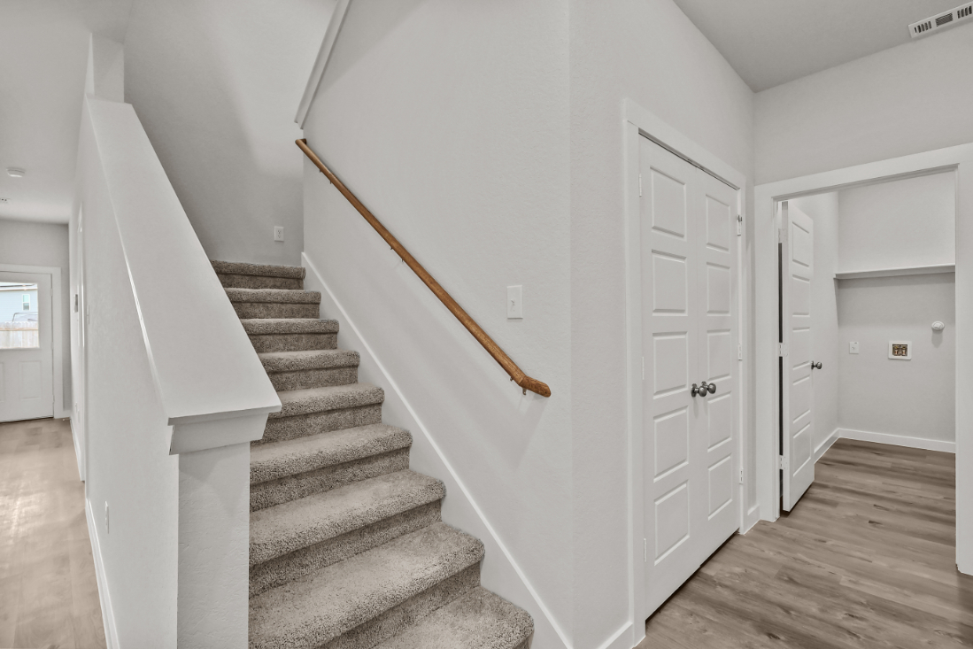 A staircase in a house.
