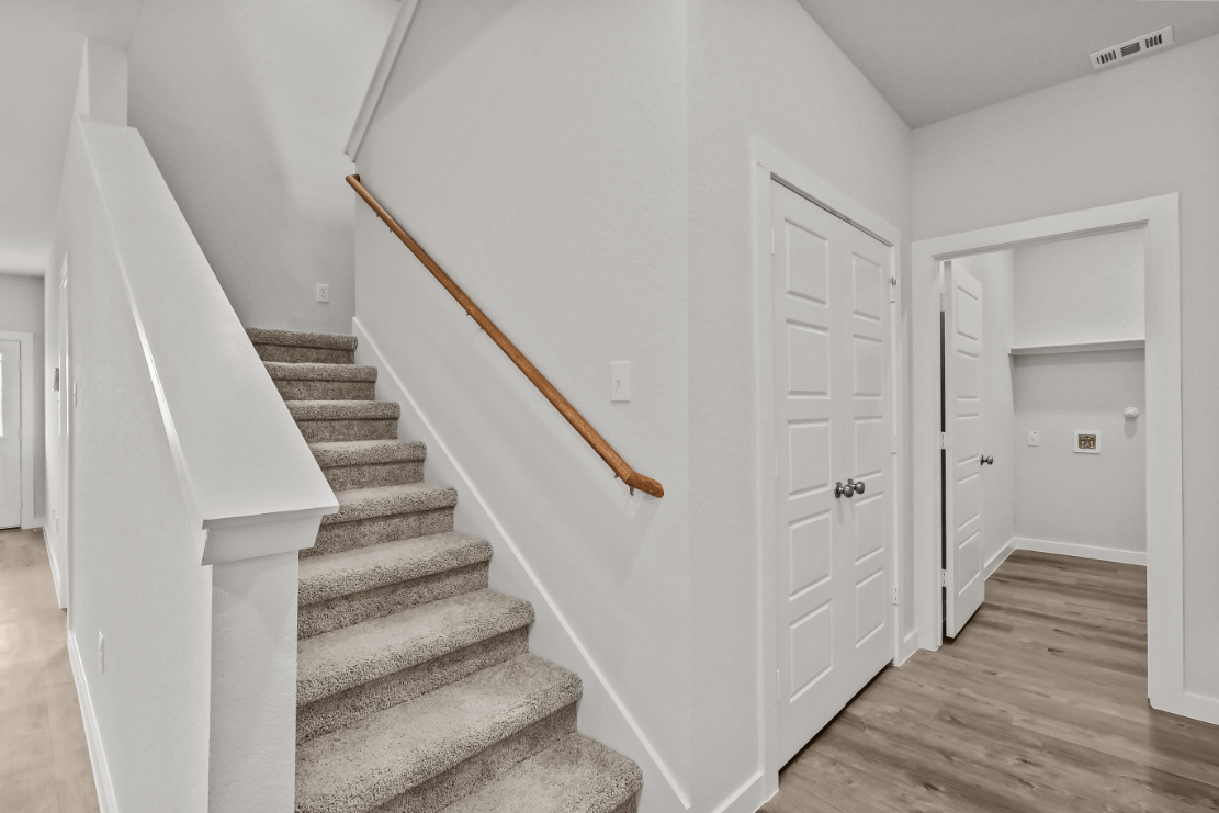 A staircase in a house.