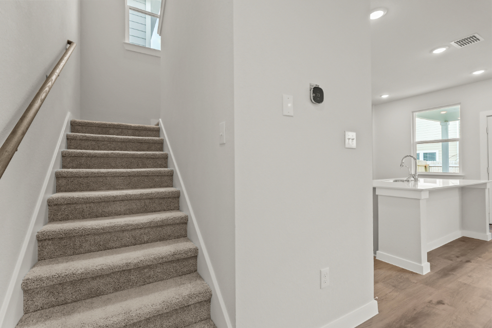 A staircase in a house.