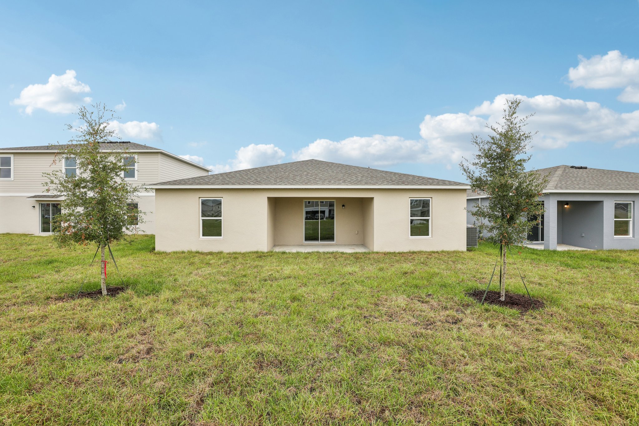 A house with a large yard.