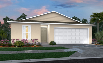 A house with a garage.