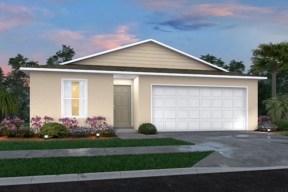 A house with a garage.