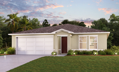 A house with a driveway.