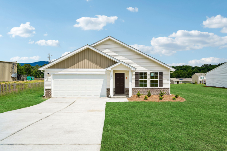 A house with a garage.