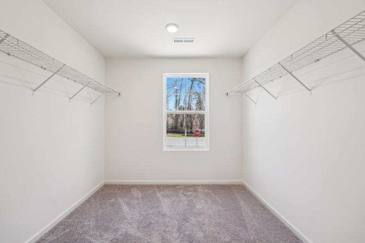 A room with a window.